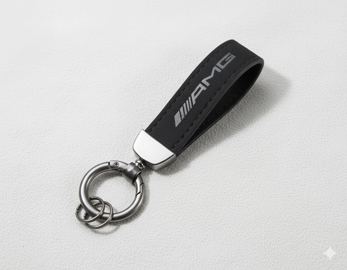 Alcantara Leather AMG Mercedes Keychain